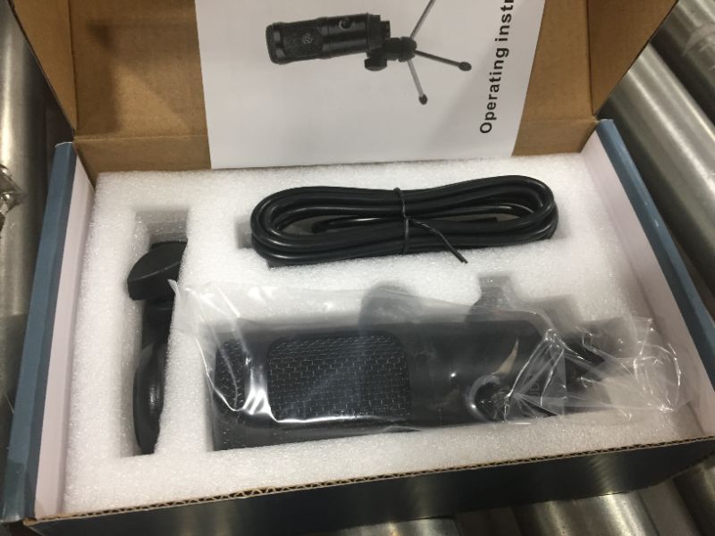 Photo 2 of USB Microphone,192KHZ/24BIT Condenser Microphone for MAC or Windows,Mic for PC,Microphone for Gaming,Podcast,Chatting,YouTube Videos,Cardoid Studio Recording Vocals and Stand
