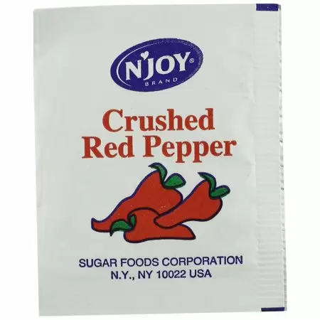 Photo 1 of 500 PACKS : N'Joy Crushed Red Pepper, 1 Gram, BEST BY 07/21/2022
