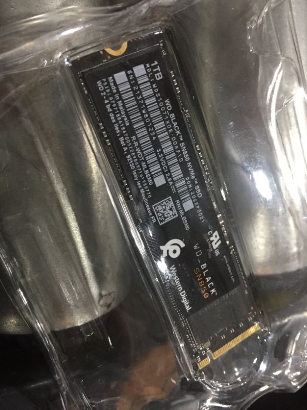 Photo 3 of Barcode for WD_Black 1TB SN850 NVMe Internal Gaming SSD - Gen4 PCIe, M.2 2280, 3D NAND WDS100T1X0E
