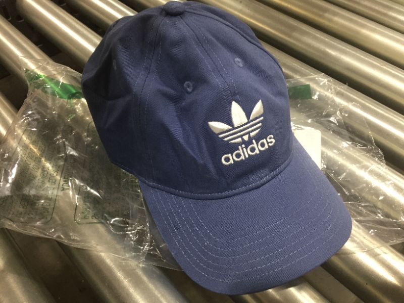 Photo 3 of adidas Originals Men's Metal Logo 2 Relaxed Fit Strapback Cap, BLUE
