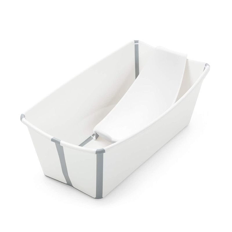 Photo 1 of Stokke Flexi Bath Bundle, White - Foldable Baby Bathtub + Newborn Support - Durable & Easy to Store - Convenient to Use at Home or Traveling - Best for Newborns & Babies Up to 48 Months
