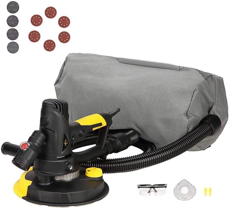 Photo 1 of Electric Drywall Sander with Vacuum, Variable Speed and 26FT Power Cord, Drywall Sanding Machine with Extra Mesh Sanding Discs and Safety Kit, CUBEWAY
