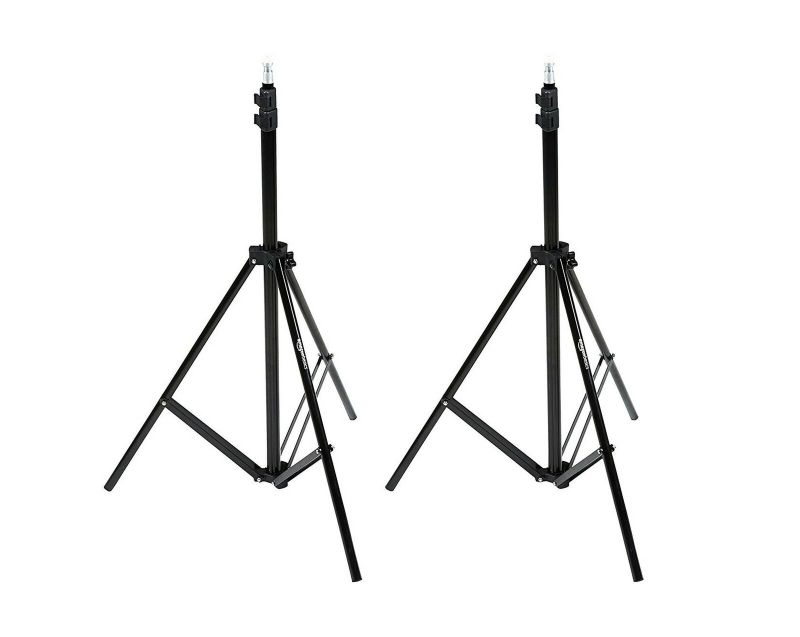 Photo 1 of Amazon Basics Aluminum Light Photography Tripod Stand with Case - Pack of 2, ...
