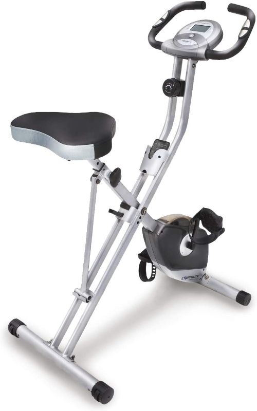 Photo 1 of Exerpeutic Folding Magnetic Upright Exercise Bike with Pulse, 31.0' L x 19.0' W x 46.0' H (1200)
