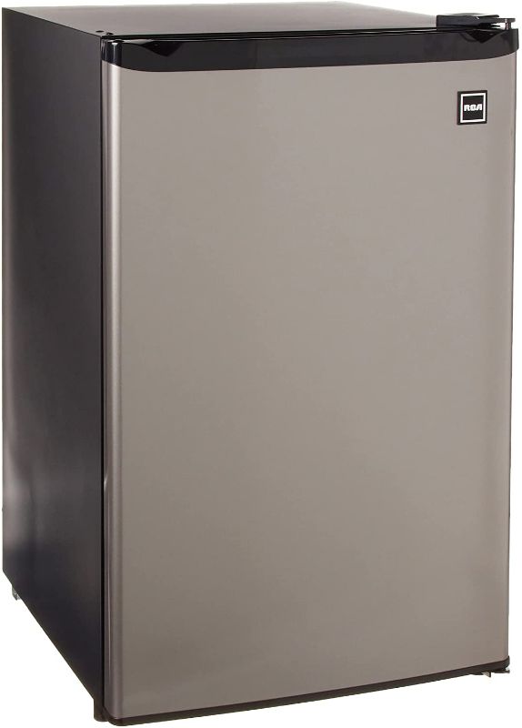 Photo 1 of RCA 465 RFR441/RFR465 RFR441 Compact Fridge, 4.5 Cubic Feet, Stainless Steel, Stainless
