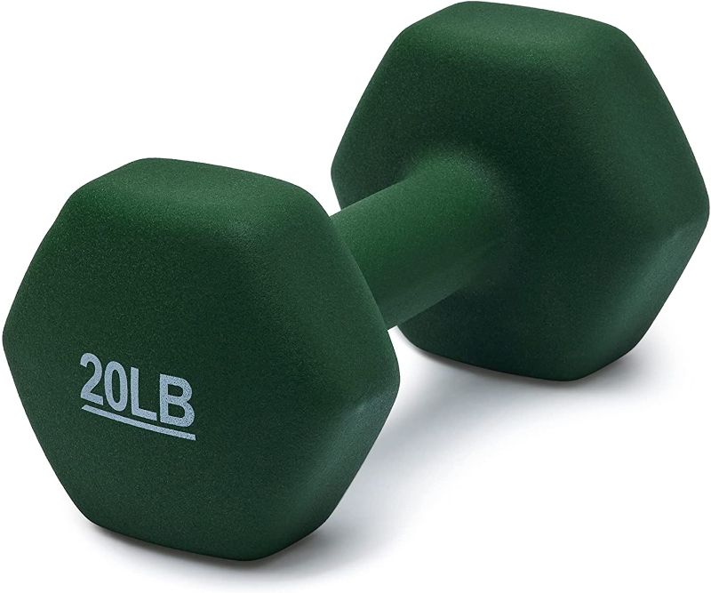 Photo 1 of Amazon Basics Neoprene Coated Dumbbell Hand Weight Set, 20 POUNDS, SET OF 2
