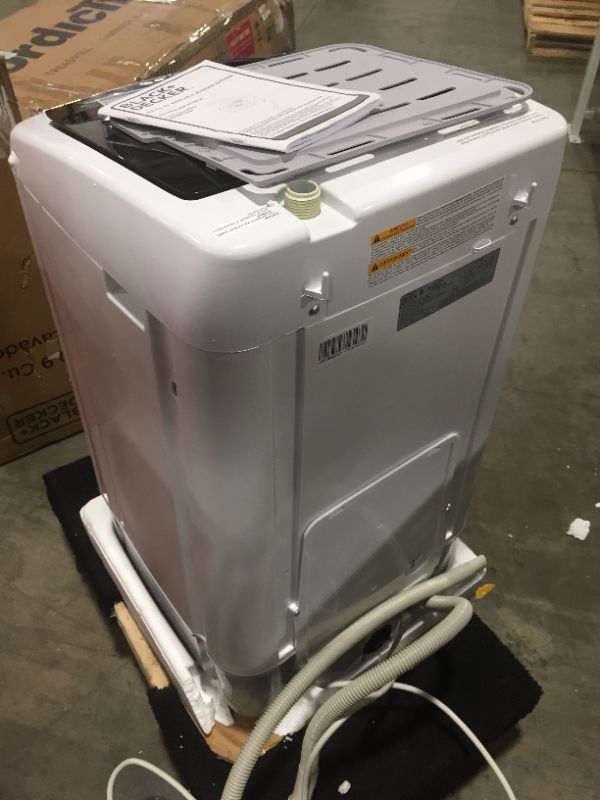 Photo 2 of BLACK+DECKER 17.69 in. W 0.9 cu. ft. White Portable Top Load Washing Machine