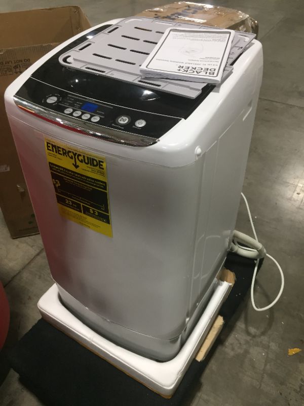 Photo 4 of BLACK+DECKER 17.69 in. W 0.9 cu. ft. White Portable Top Load Washing Machine