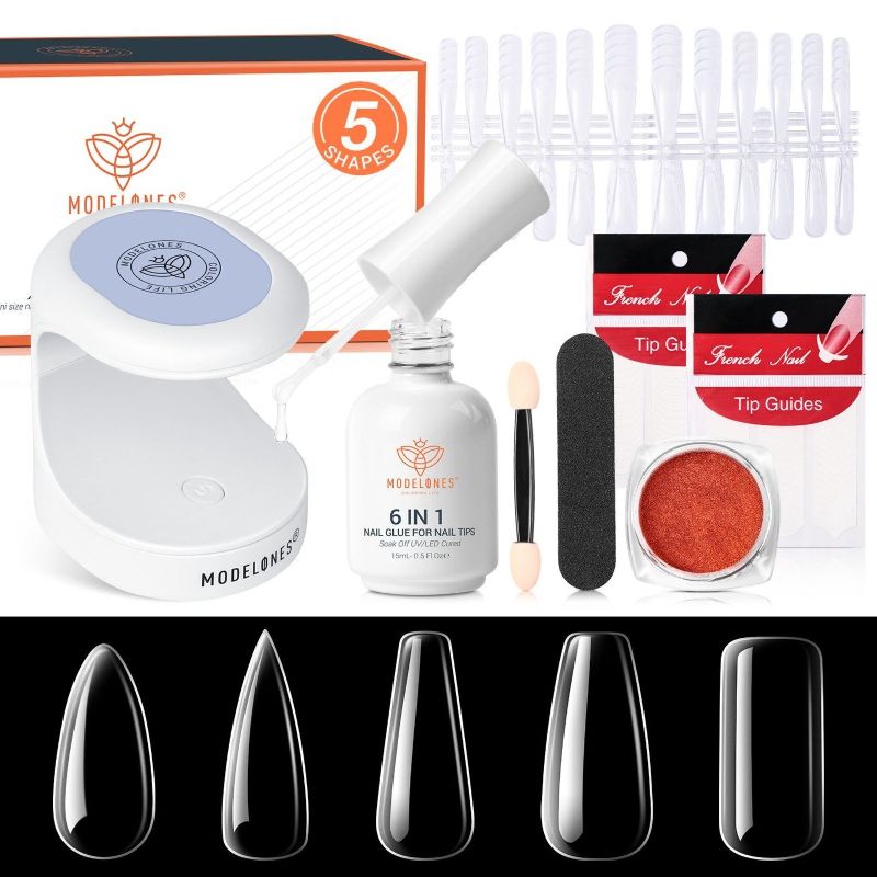 Photo 1 of 6-In-1 Nail Glue And Mini Lamp With Nail Tips Kit ?US ONLY?
