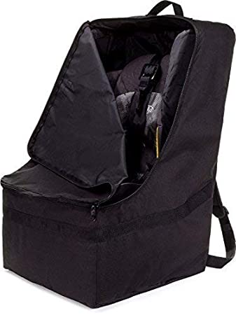 Photo 1 of Zohzo Car Seat Travel Bag - Adjustable Padded Backpack for Car Seats (Black)