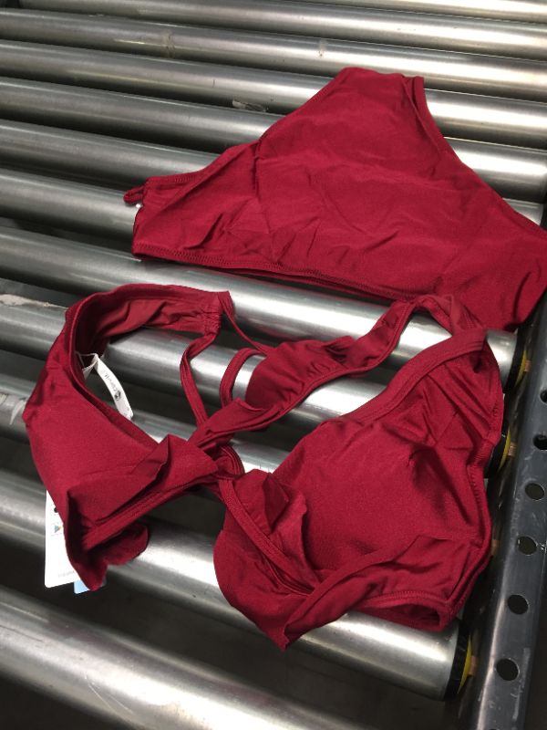 Photo 1 of CUPSHE WOMENS TWO PIECE SWIMSUIT BIKINI, SIZE L