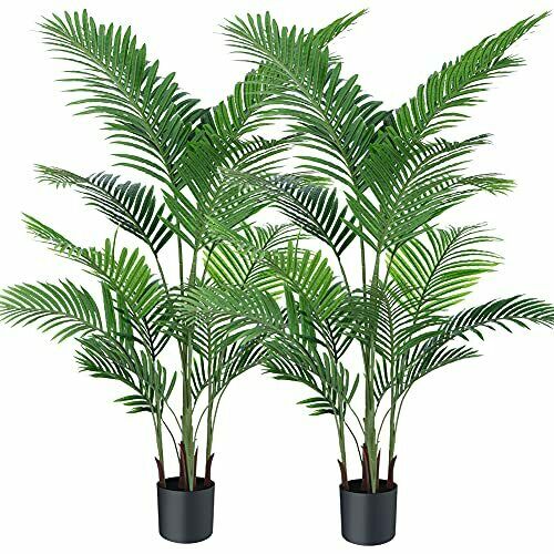 Photo 1 of Artificial Plants Areca Palm Tree in Pot for Home Office Indoor Outdoor Modern, 2 PACK 63 INCH