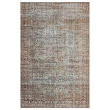 Photo 1 of Chris Loves Julia x Loloi Jules JUL-05 Lagoon / Brick Oriental Area Rug 3'-6"