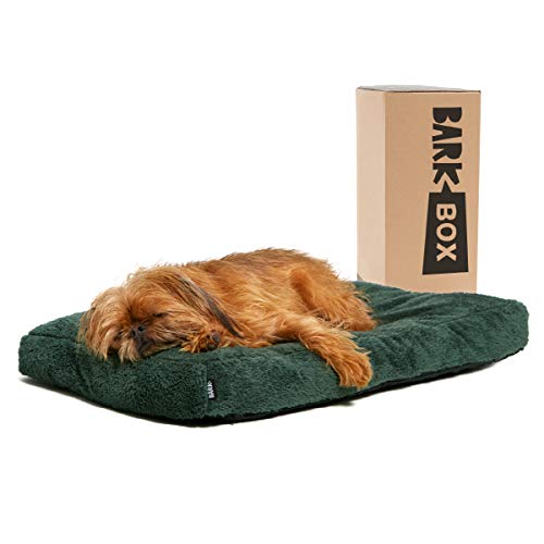Photo 1 of BarkBox Dog Bed, Soft Foam Tufted Pet Bed & Orthopedic Crate Pillow Cushion for Dogs & Cats, 29 X 18 INCHES, GREEN