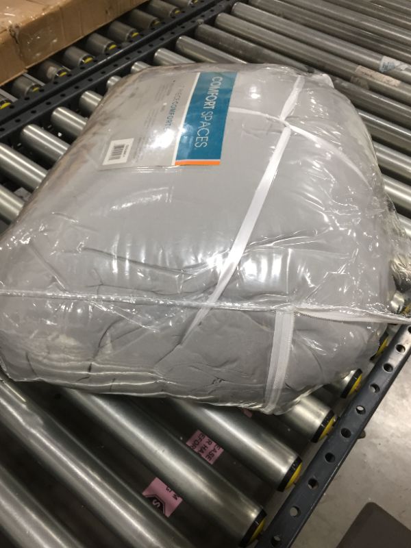 Photo 1 of Comfort Spaces Malcom 7 Piece Comforter Sets ( plus 2 euro shams and 1 pillow), Queen, Gray