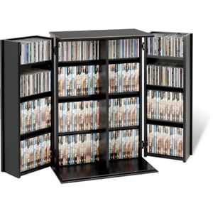 Photo 1 of Black Locking Media Storage Cabinet