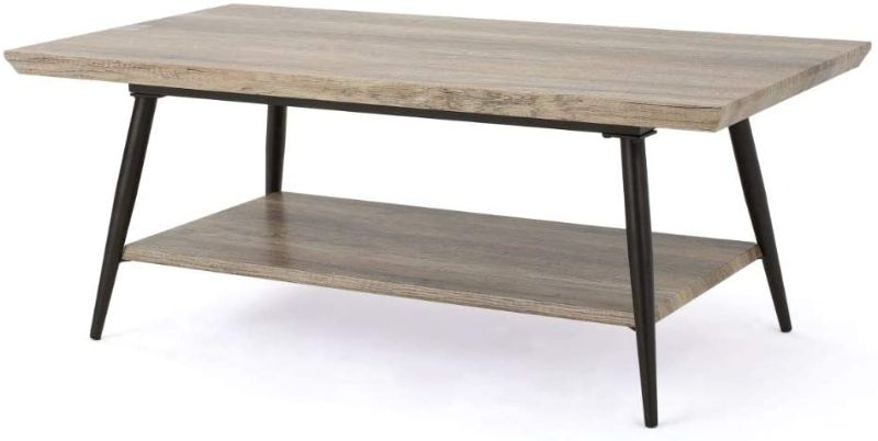 Photo 1 of Christopher Knight Home Lathom Wood Coffee Table, Canyon Grey
