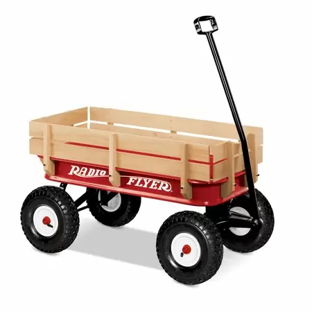 Photo 1 of Radio Flyer All-Terrain Steel & Wood Kids Wagon