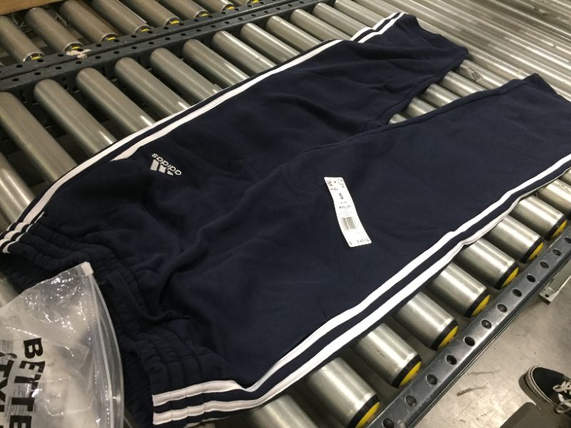 Photo 2 of ADIDAS ESSENTIALS FLEECE OPEN HEM 3-STRIPES PANTS, SIZE S