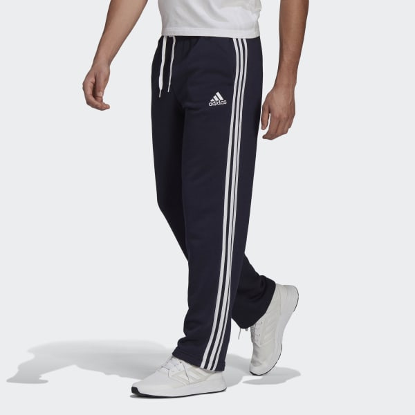 Photo 1 of ADIDAS ESSENTIALS FLEECE OPEN HEM 3-STRIPES PANTS, SIZE S