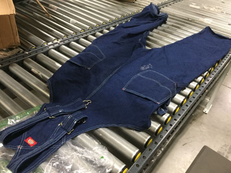 Photo 1 of BLUE DENIM DICKIES OVERALLS, SIZE 38 X 32