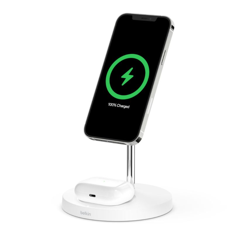 Photo 1 of BOOST?CHARGE™ PRO 2-in-1 Wireless Charger Stand with MagSafe 15W