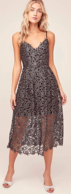 Photo 1 of ASTR LACE A LINE MIDI DRESS, SIZE L
