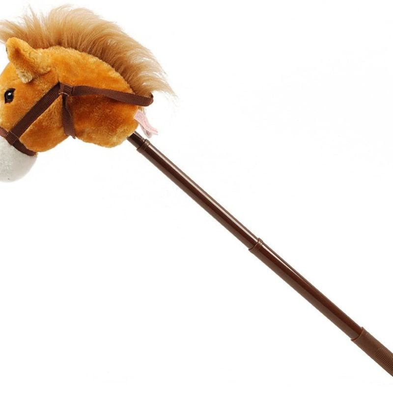 Photo 1 of Hobby Horse, Galloping Sounds with Adjustable Telescopic Stick, Brown 36"