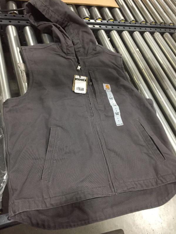 Photo 2 of Carhartt Men's Knoxville Vest, Gravel, LARGE, FLEECE LINED


