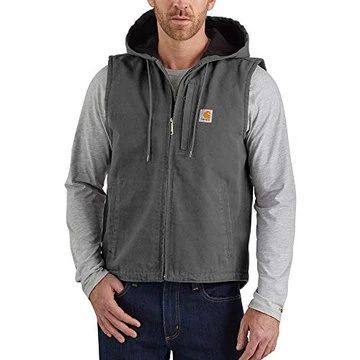 Photo 1 of Carhartt Men's Knoxville Vest, Gravel, LARGE, FLEECE LINED


