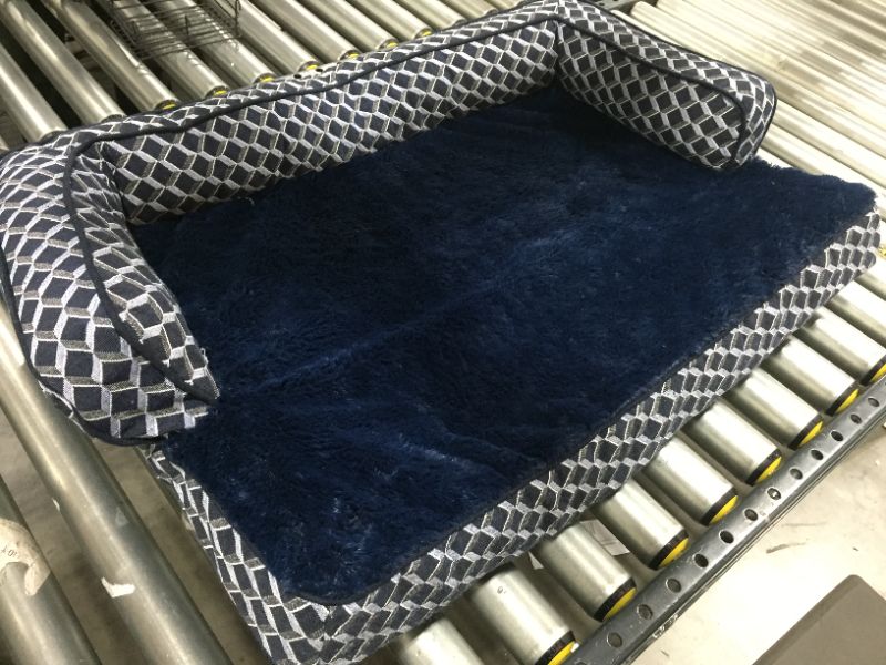 Photo 1 of 30 X 20 INCH SMALL PET BED, BLUE