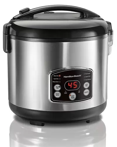 Photo 1 of Hamilton Beach BrandsDigital Simplicity 14 Cup Rice Cooker and Steamer, Silver