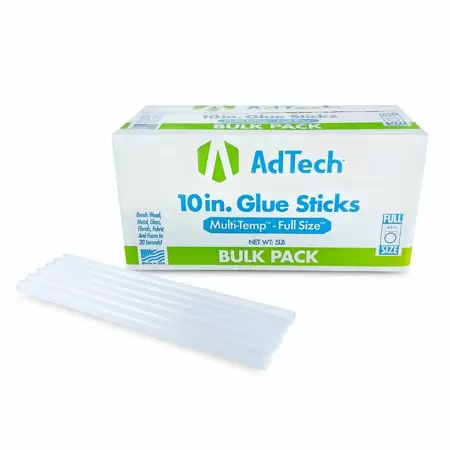 Photo 1 of Adtech 10 in. x 7/16 in. Dia Hot Melt Multi Temperature Full Size Glue Sticks, 5 LB BOX