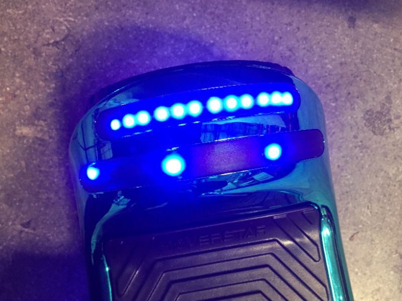 Photo 5 of HOVERSTAR Hoverboard HS 2.0v Chrome Color Bluetooth Flash Wheel with LED Light Self Balancing Wheel Electric Scooter, CHROME TURQUOISE, 