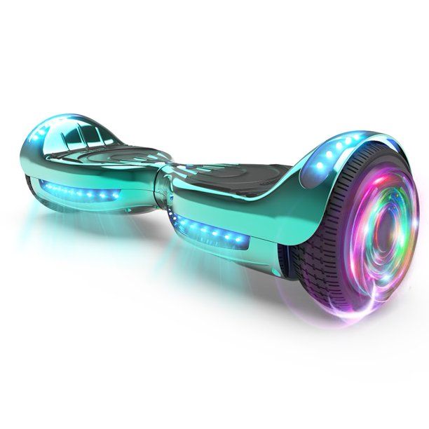 Photo 1 of HOVERSTAR Hoverboard HS 2.0v Chrome Color Bluetooth Flash Wheel with LED Light Self Balancing Wheel Electric Scooter, CHROME TURQUOISE, BOX SEALED
