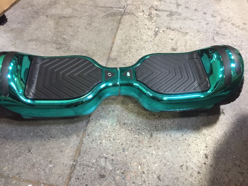 Photo 3 of HOVERSTAR Hoverboard HS 2.0v Chrome Color Bluetooth Flash Wheel with LED Light Self Balancing Wheel Electric Scooter, CHROME TURQUOISE, BOX SEALED
