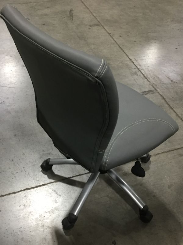 Photo 2 of GREY FAUX LEATHER SWIVEL OFFICE CHAIR