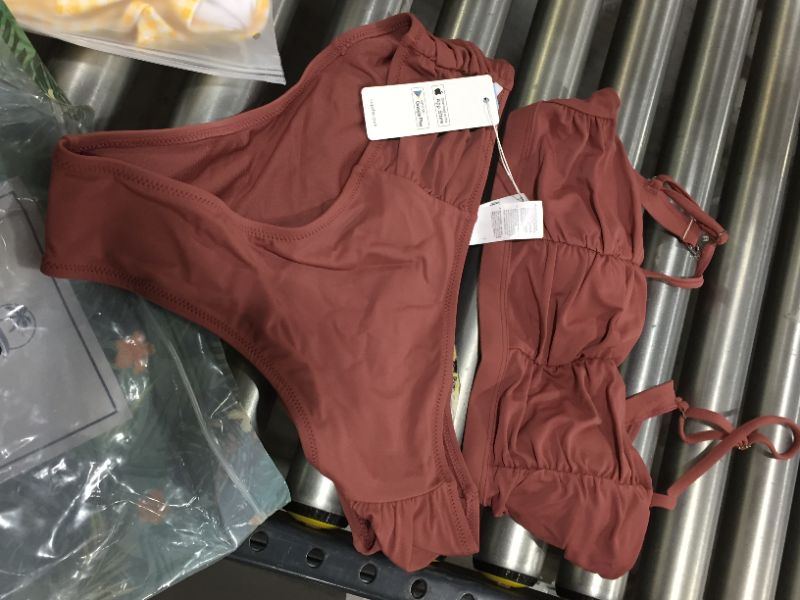 Photo 1 of CUPSHE Dusty Pink Ruched Bikini, SIZE L