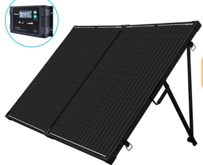 Photo 1 of 200 Watt 12 Volt Monocrystalline Foldable Solar Suitcase | RNG-KIT-STCS200D-VOY20