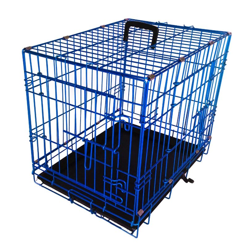 Photo 1 of 48"Blue Double Door Wire Dog Kennel
