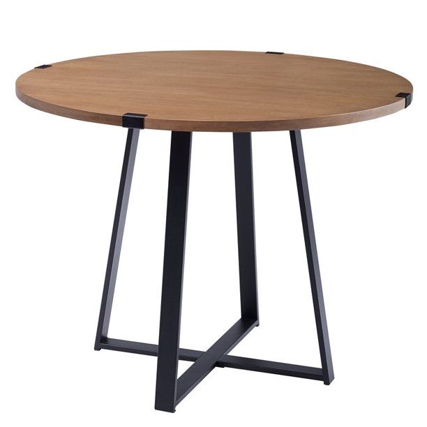 Photo 1 of 40" Round Dining Table - English Oak and Black