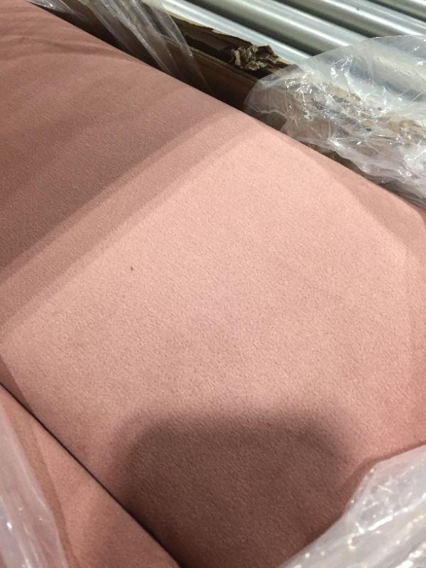 Photo 2 of 24KF Velvet Upholstered Tufted headboard Vertical Channel Design King/California King-Blush