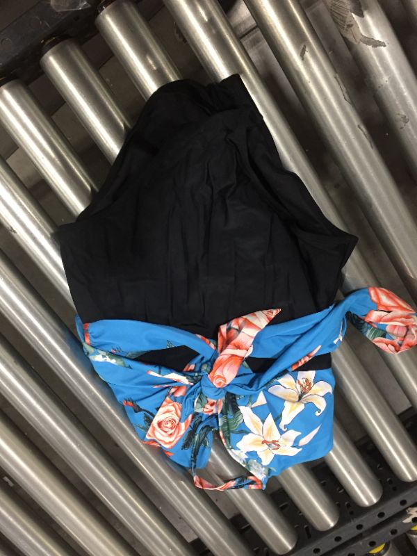 Photo 2 of Ember Floral Wrap Plus Size One Piece Swimsuit 0X