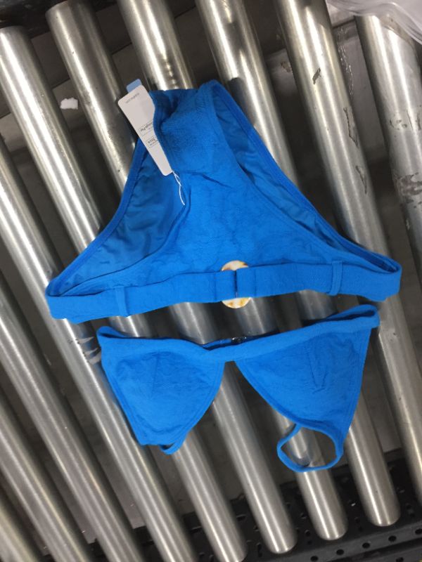 Photo 2 of Aisha Blue Triangle Belted Bikini L 