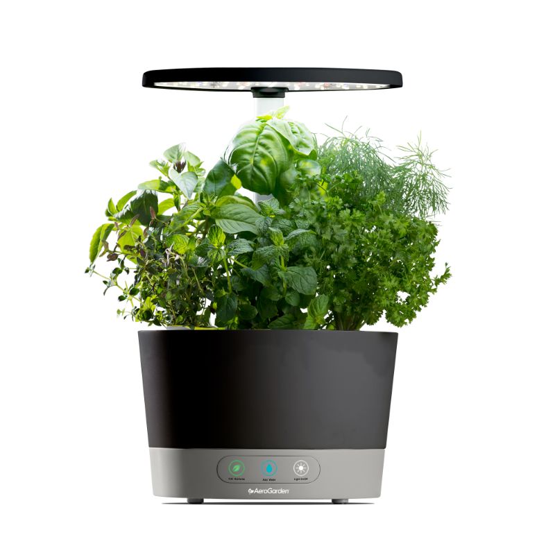 Photo 1 of AeroGarden Harvest 360 - Indoor Garden with LED Grow Light, Round, Compact Design, Black