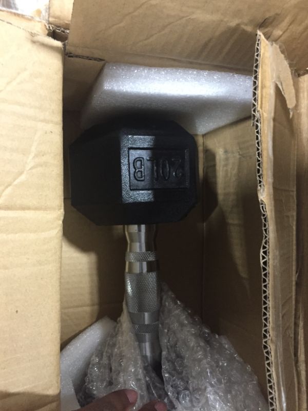 Photo 2 of Amazon Basics Rubber Encased Hex Dumbbell Hand Weight
