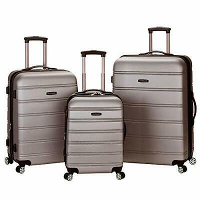 Photo 1 of 
Rockland Melbourne Hardside Expandable Spinner Wheel Luggage Silver 3-Piece 