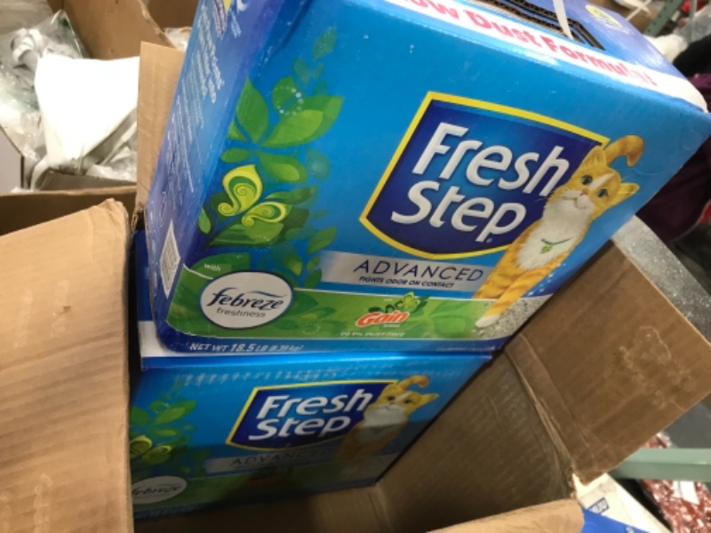 Photo 1 of Fresh Step Advanced Refreshing Gain Scented Clumping Clay Cat Litter, 18.5-lb box, 2 pack