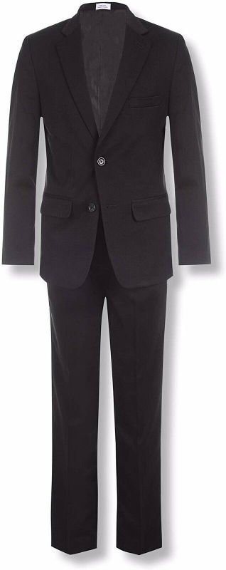 Photo 1 of Calvin Klein Boys' 2-Piece Formal Suit Set 2-Button Notch Collar, Black, 16 Reg
