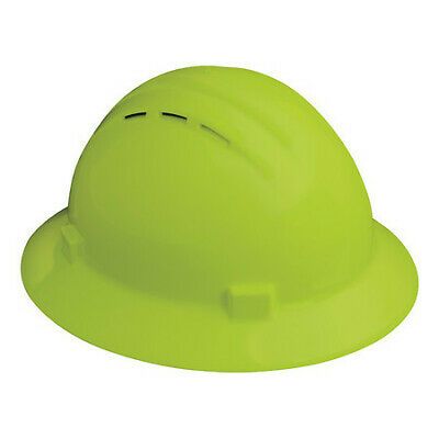 Photo 1 of Erb Safety 19430 Full Brim Hard Hat, Type 1, Class C, Ratchet (4-Point), Hi-Vis
